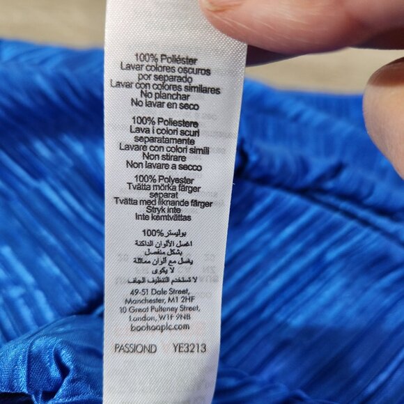 PrettyLittleThing Plus Blue High Waisted Plisse Maxi Skirt UK Size 20 US 16 - Picture 14 of 14